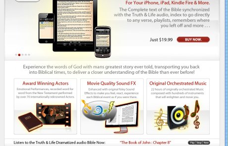 New Truth & Life Dramatized audio Bible – Website, e-Com & Apps